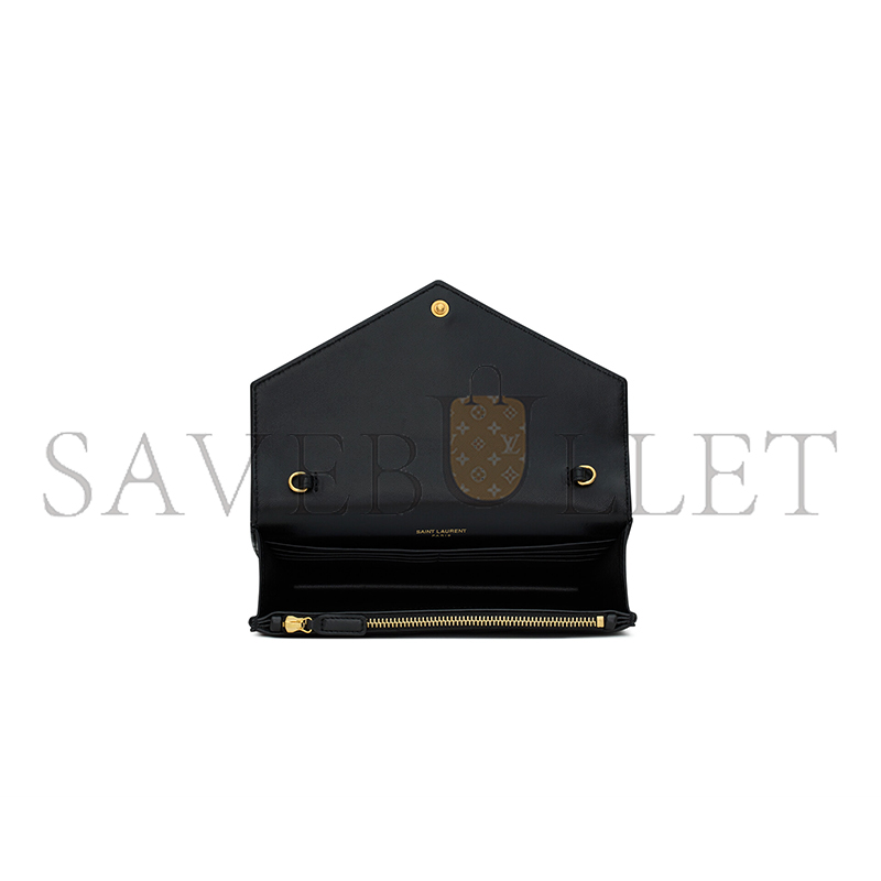 YSL CASSANDRE ENVELOPE CHAIN WALLET IN LAMBSKIN 742920AAA441000 (19*12.5*3.5cm)
